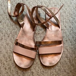 Rose gold sandals